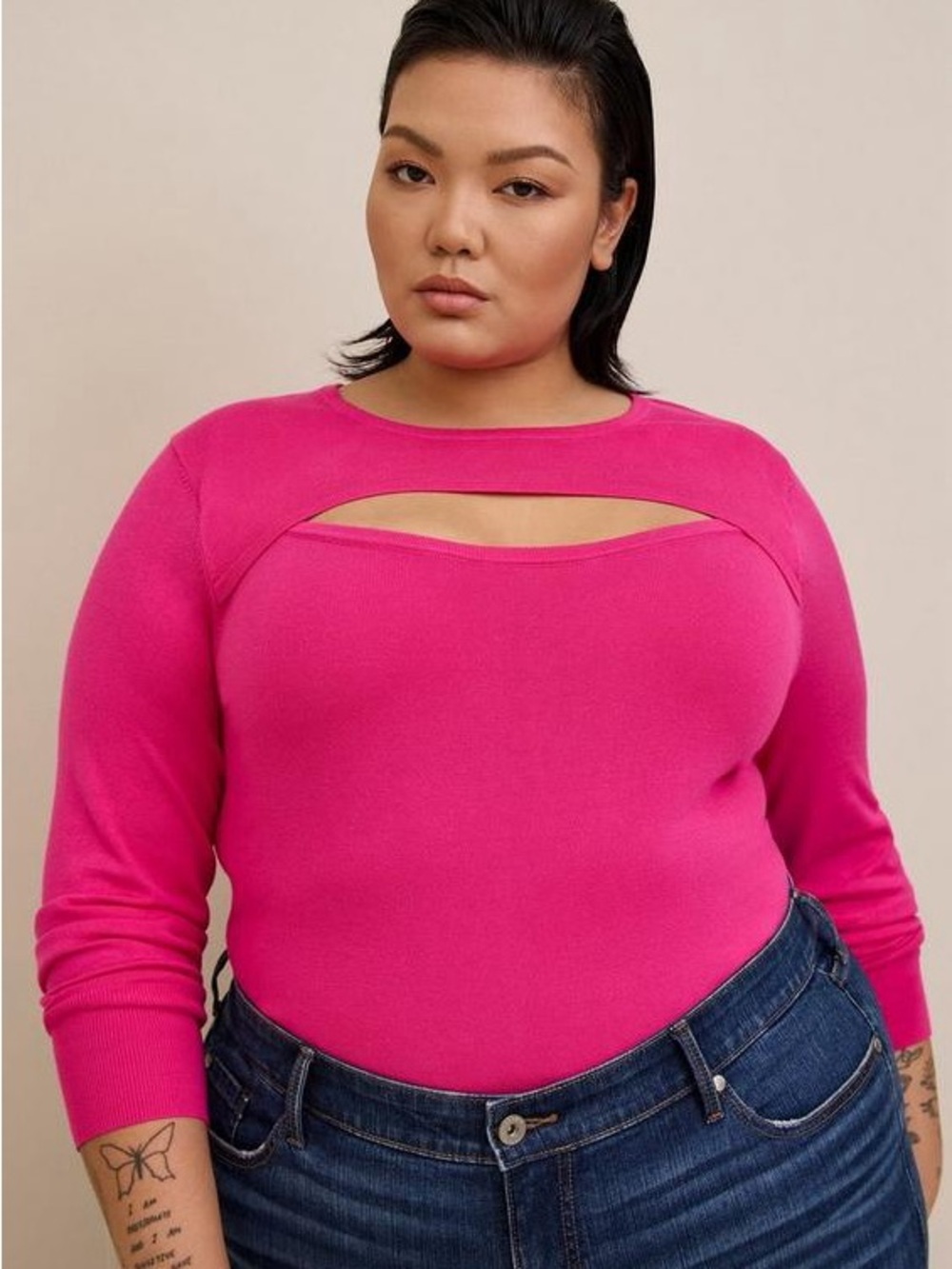 Torrid Pullover Fitted Sweater Pink Women Size 4X
